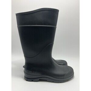 SERVUS Men's Size 8 Black Rubber Work/Rain/Snow Boots Black EUC Preowned Clean